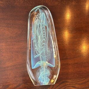 Beautiful Hand Blown Studio Art Glass Jellyfish Sculpture by Bill Slade